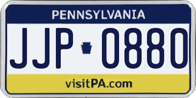 PA license plate JJP0880
