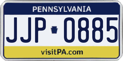 PA license plate JJP0885