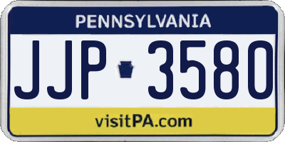 PA license plate JJP3580