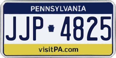 PA license plate JJP4825