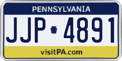 PA license plate JJP4891