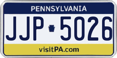 PA license plate JJP5026