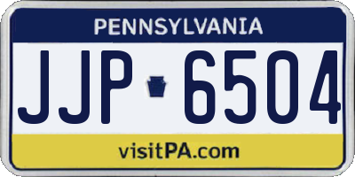 PA license plate JJP6504
