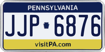 PA license plate JJP6876
