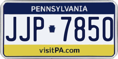 PA license plate JJP7850