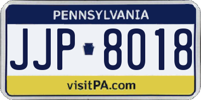 PA license plate JJP8018