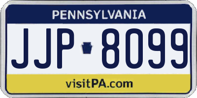 PA license plate JJP8099