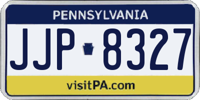 PA license plate JJP8327