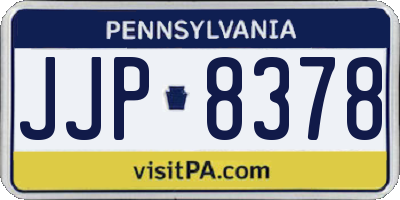 PA license plate JJP8378