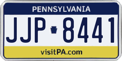 PA license plate JJP8441