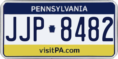 PA license plate JJP8482
