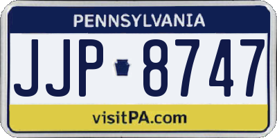 PA license plate JJP8747