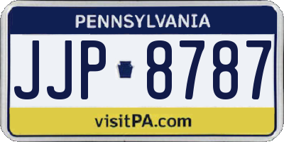 PA license plate JJP8787