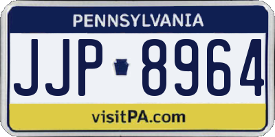 PA license plate JJP8964