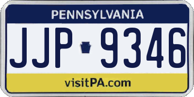 PA license plate JJP9346