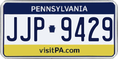 PA license plate JJP9429