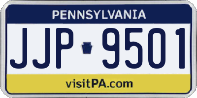 PA license plate JJP9501