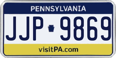 PA license plate JJP9869
