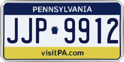 PA license plate JJP9912