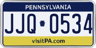 PA license plate JJQ0534
