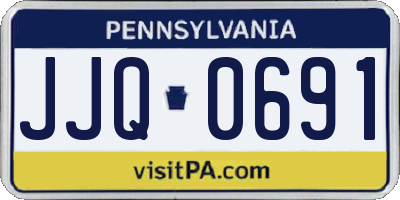 PA license plate JJQ0691