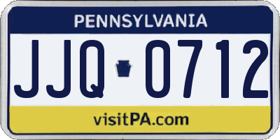 PA license plate JJQ0712