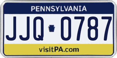 PA license plate JJQ0787