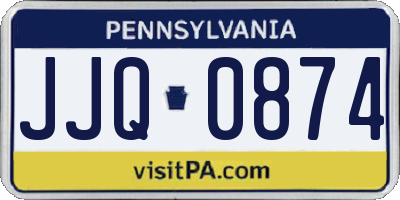 PA license plate JJQ0874