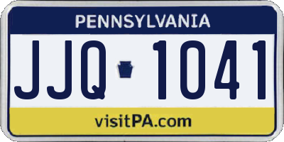 PA license plate JJQ1041