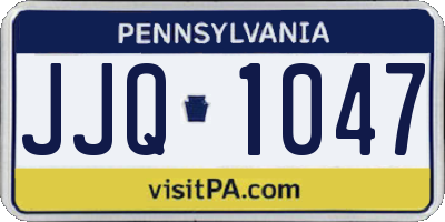 PA license plate JJQ1047