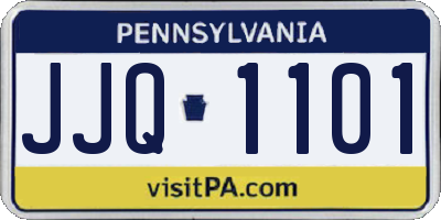 PA license plate JJQ1101