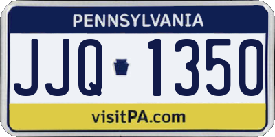 PA license plate JJQ1350