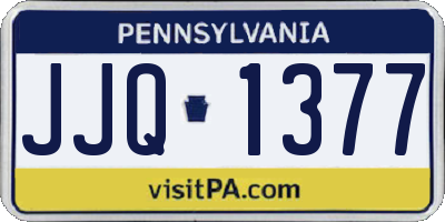 PA license plate JJQ1377