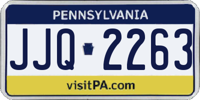 PA license plate JJQ2263