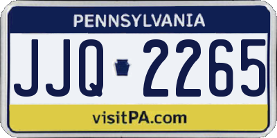 PA license plate JJQ2265