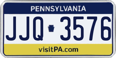 PA license plate JJQ3576
