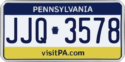 PA license plate JJQ3578