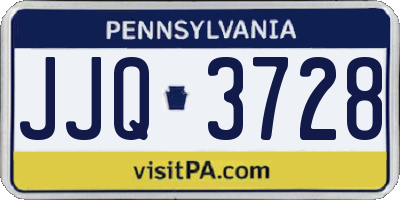 PA license plate JJQ3728