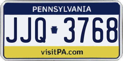 PA license plate JJQ3768