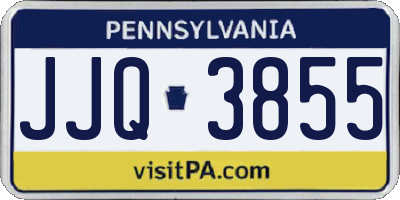 PA license plate JJQ3855