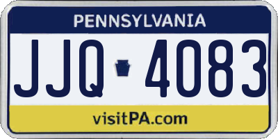 PA license plate JJQ4083