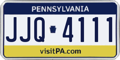 PA license plate JJQ4111