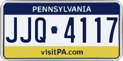 PA license plate JJQ4117