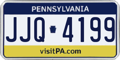 PA license plate JJQ4199