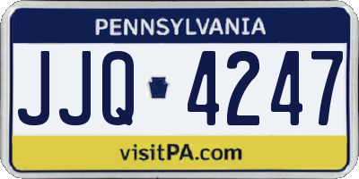 PA license plate JJQ4247