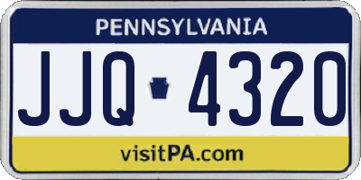 PA license plate JJQ4320