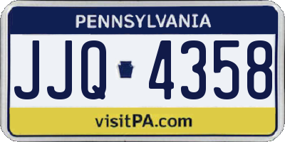 PA license plate JJQ4358
