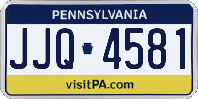 PA license plate JJQ4581