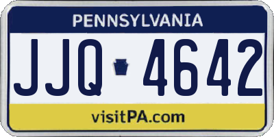 PA license plate JJQ4642