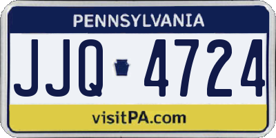 PA license plate JJQ4724